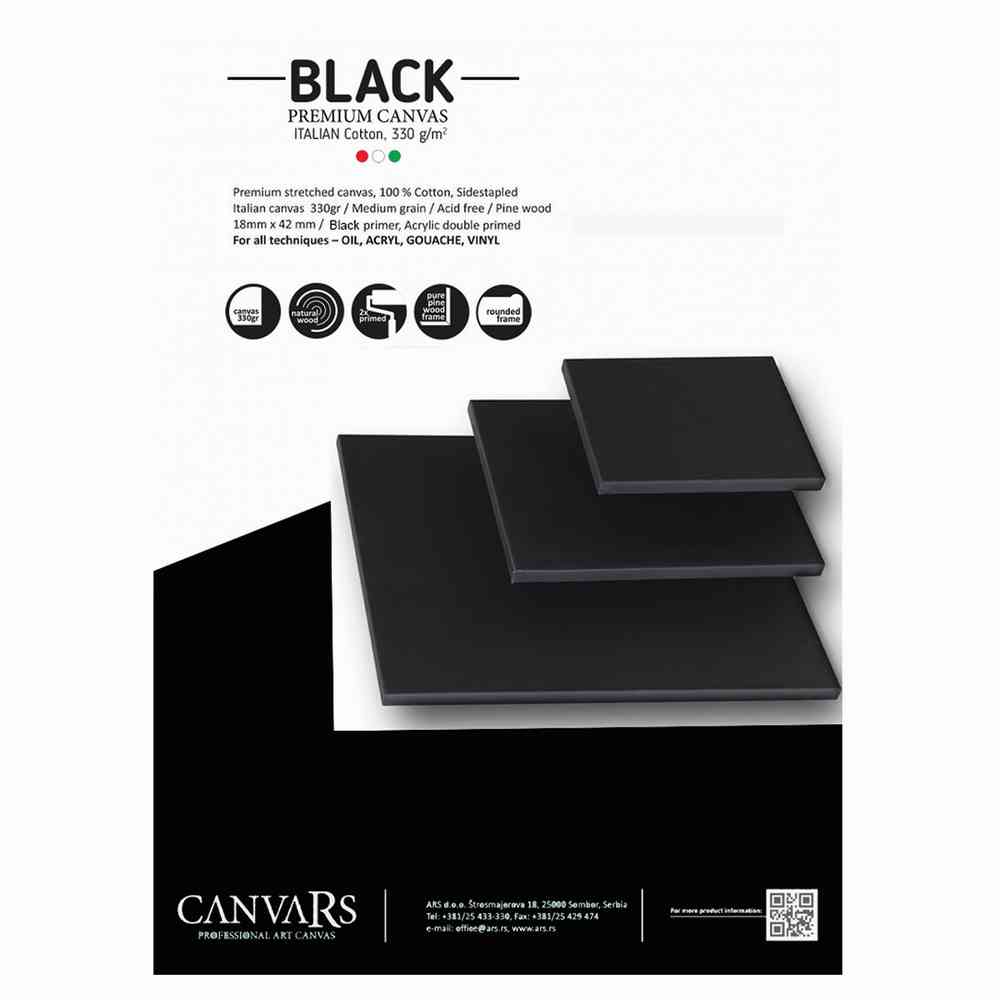 BLACK CANVARS 30X40CM