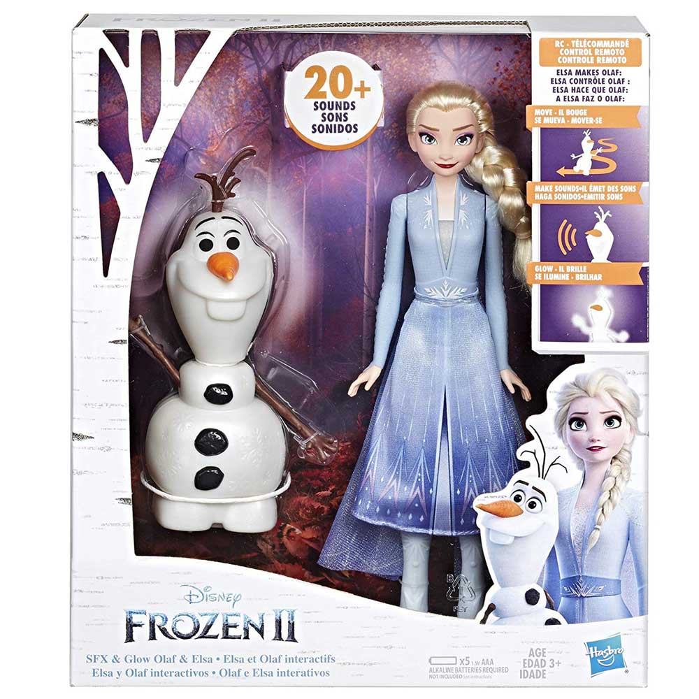 FROZEN 2 OLAF ELSA TALK   GLOW FIGURE 