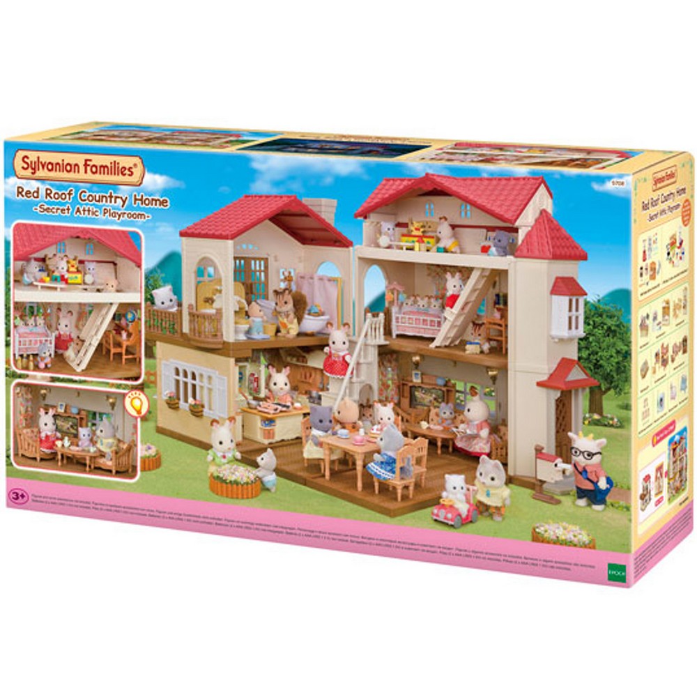 SYLVANIAN RED ROOF KUCICA SA TAJNOM NA TAVANU 