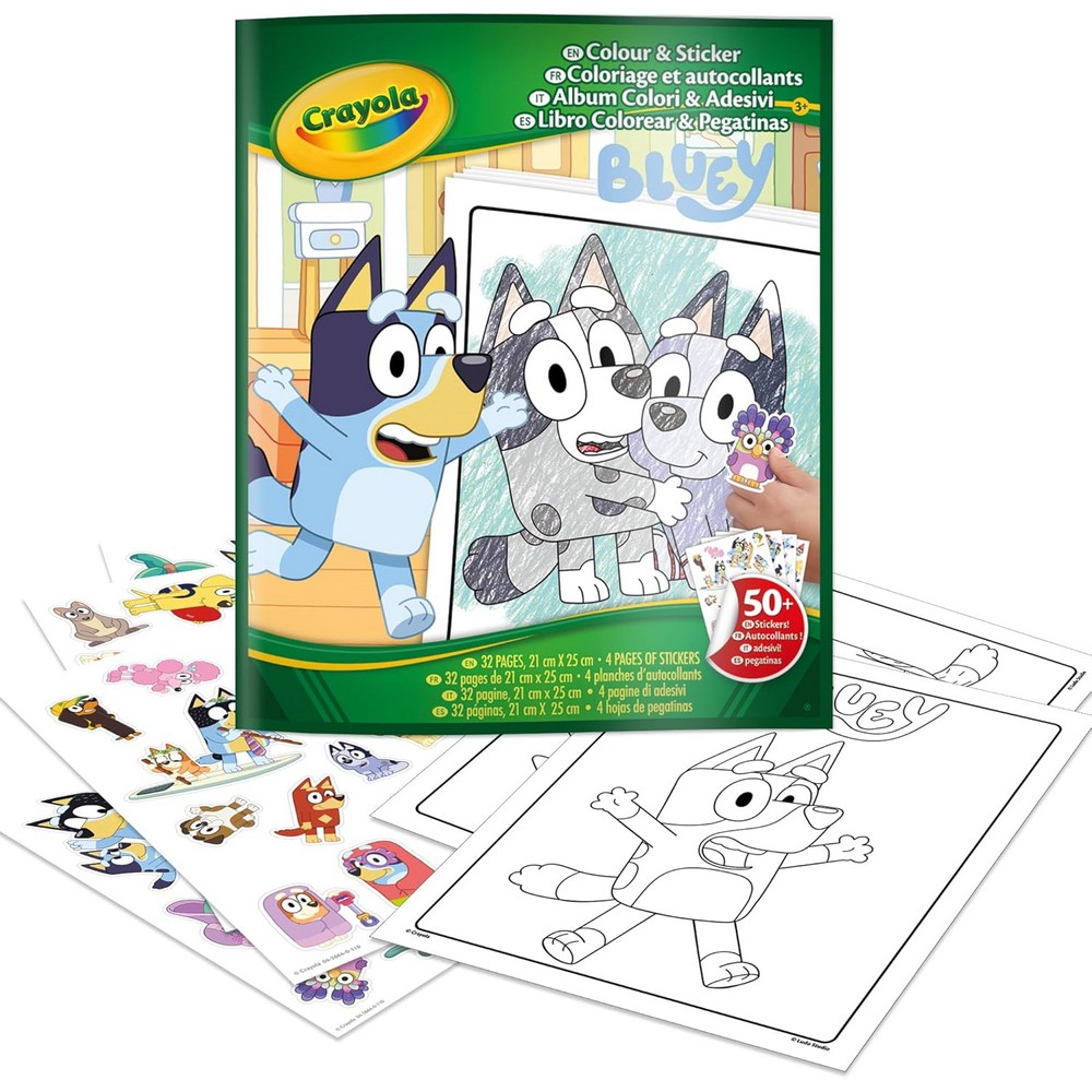 CRAYOLA BOJANKA SA STIKERIMA BLUEY 