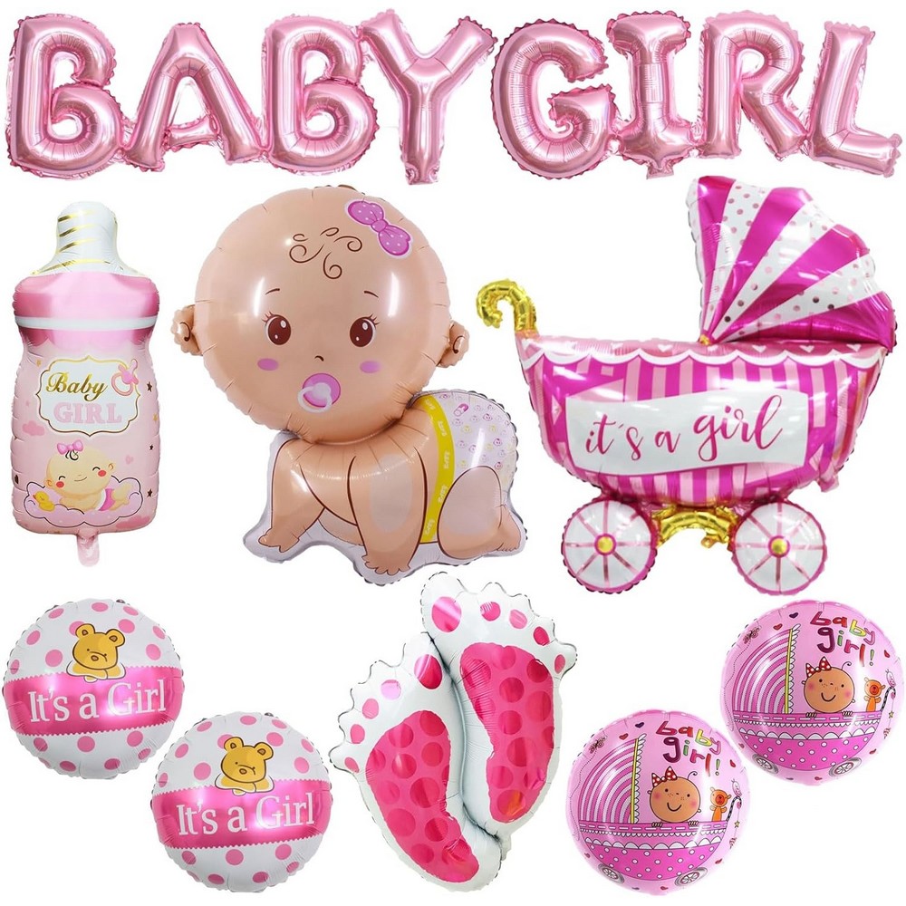 DEKORATINE STAPICI BABY GIRL PINK 10CM 12KOM 