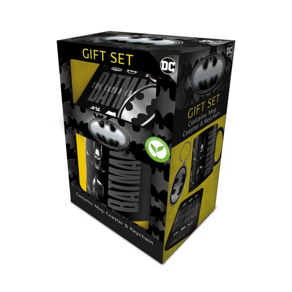GIFT SET - BATMAN - THE CAPED CRUSADER - ŠOLJA, PODMETAČ & PRIVEZAK 