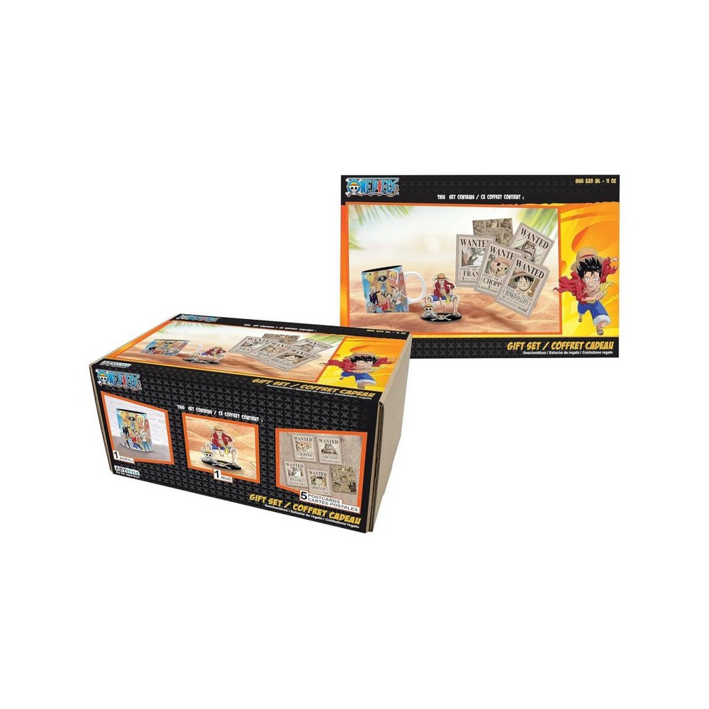 GIFT SET ABYSTYLE - ONE PIECE - LUFFY  ŠOLJA, RAZGLEDNICA,ACRYL 