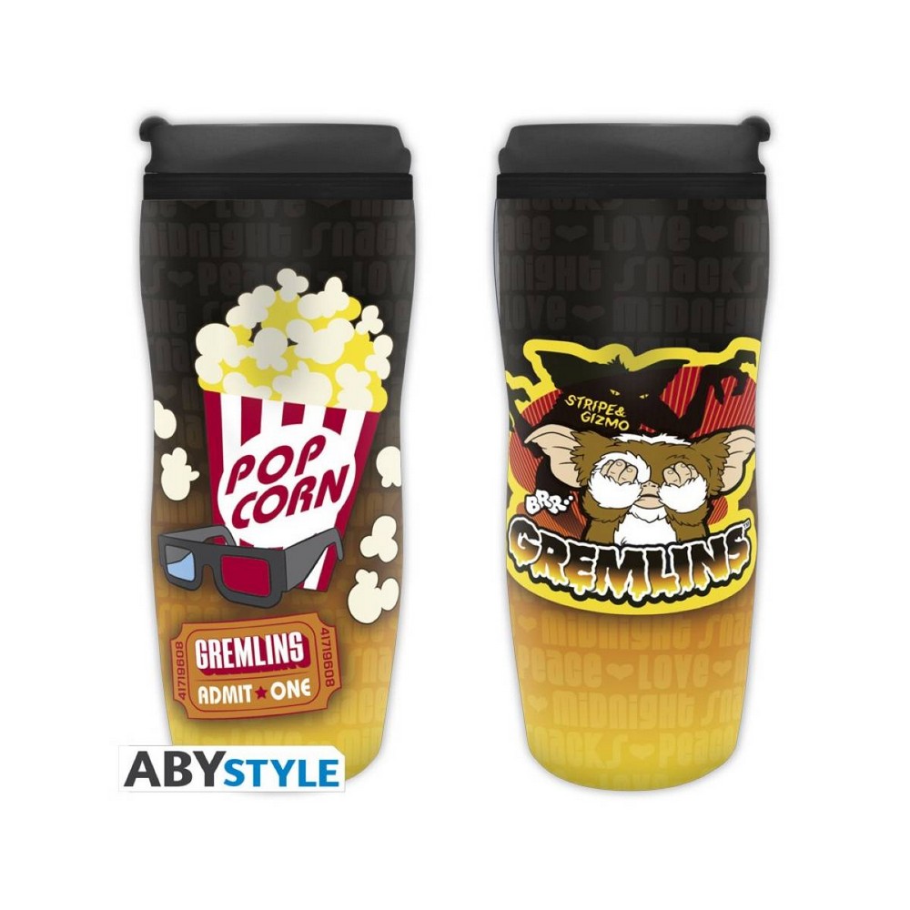 TRAVEL MUG ABYSTYLE - GREMLINS - GIZMO POP CORN 