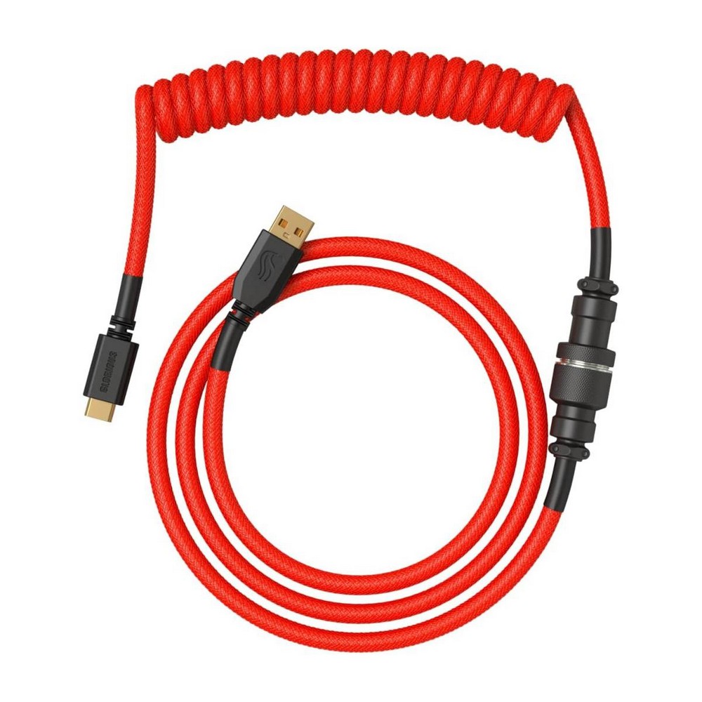 KABL GLORIOUS COILED CABLE USB-C - CRIMSON RED 