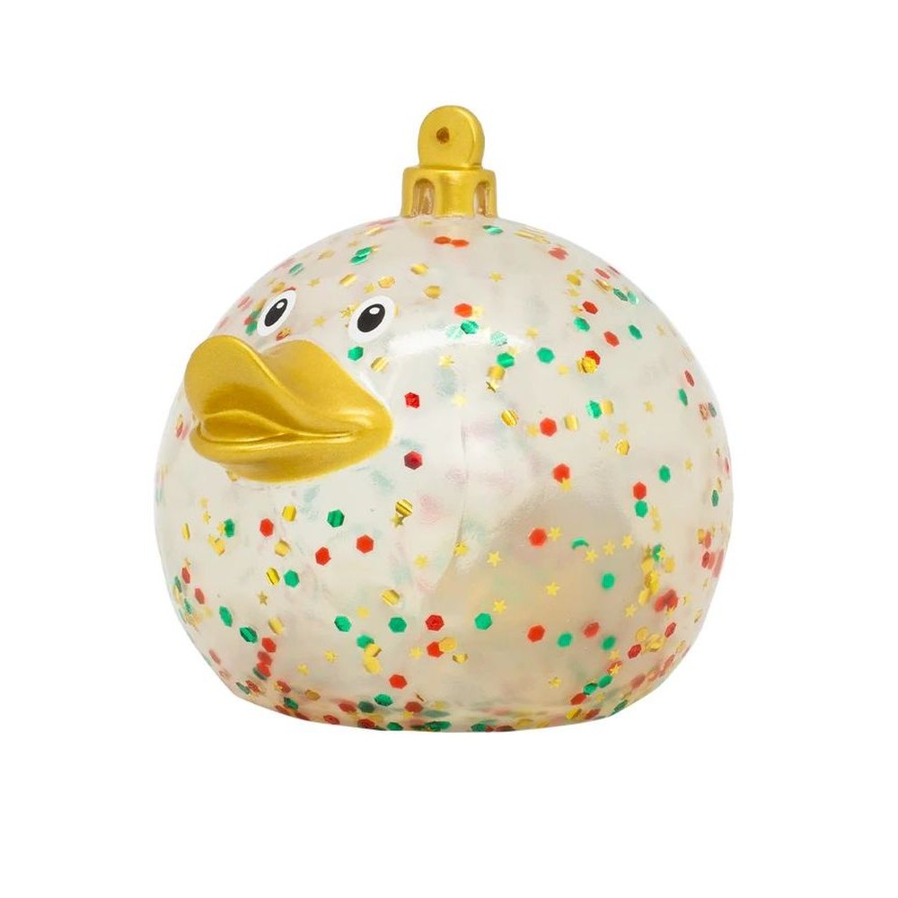 LILALU PATKICA - GLITTER CHRISTMAS BALL - RUBBER DUCK 9CM 