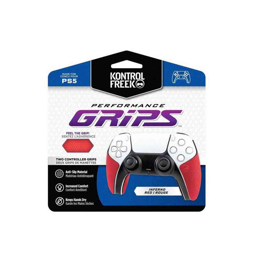 KONTROLFREEK CONTROLLER PERFORMANCE GRIPS - RED PLAYSTATION 5 