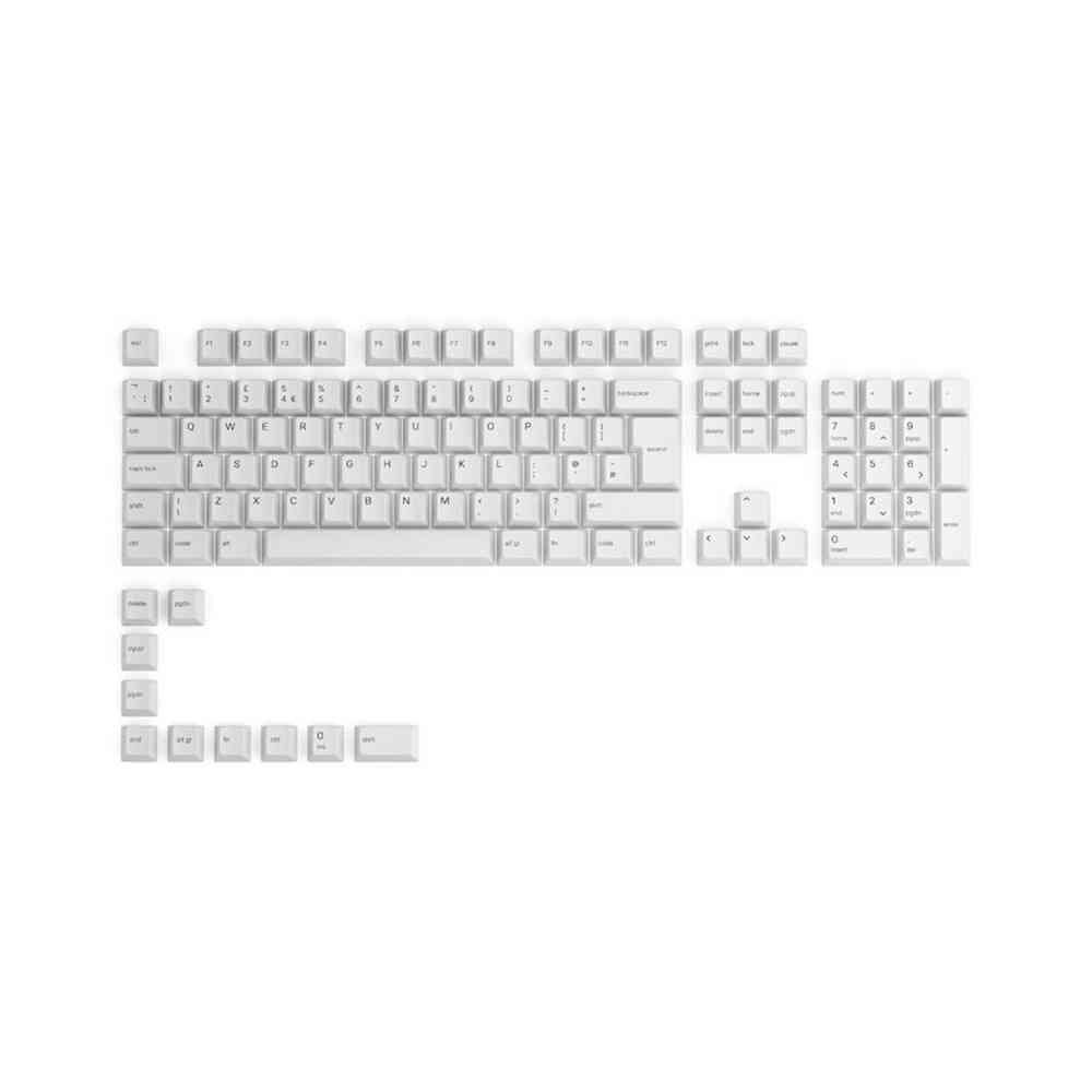KEYCAPS GLORIOUS GPBT - ARCTIC WHITE - ISO - UK LAYOUT 