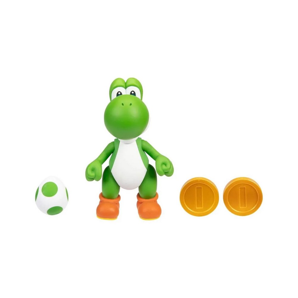 ACTION FIGURE SUPER MARIO - YOSHI WITH EGG AND COINS 