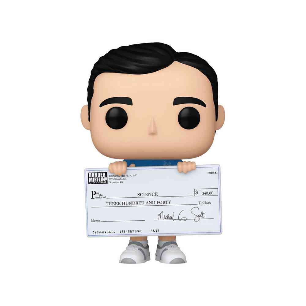 BOBBLE FIGURE THE OFFICE POP! - MICHAEL WITH CHECK 