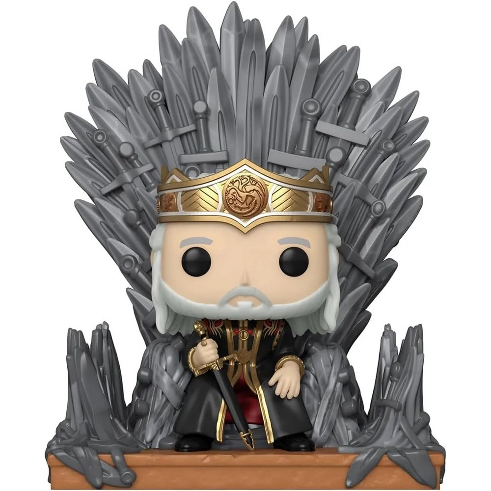 BOBBLE FIGURE TELEVISION - HOUSE OF THE DRAGON POP! - VISERYS ON THE IRON THRONE 