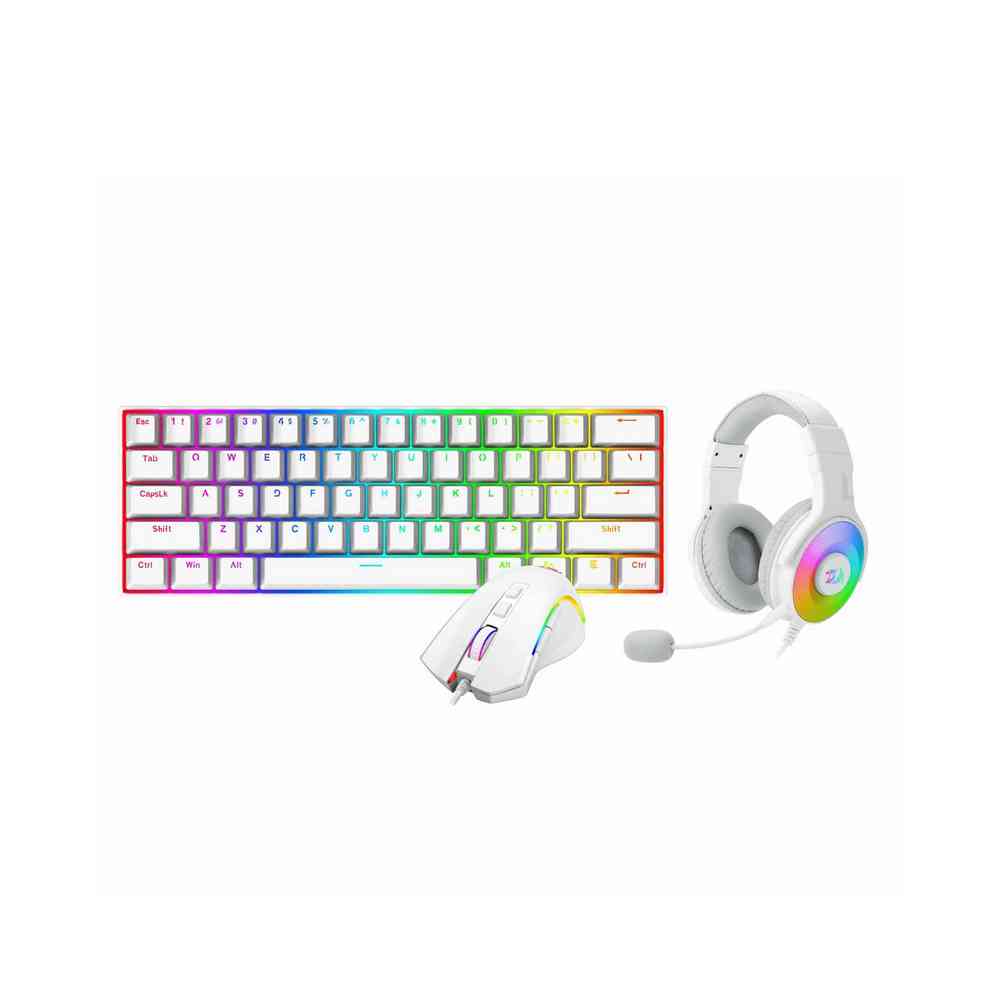 TASTATURA REDRAGON COMBO 3 IN 1 - S129W - WHITE 