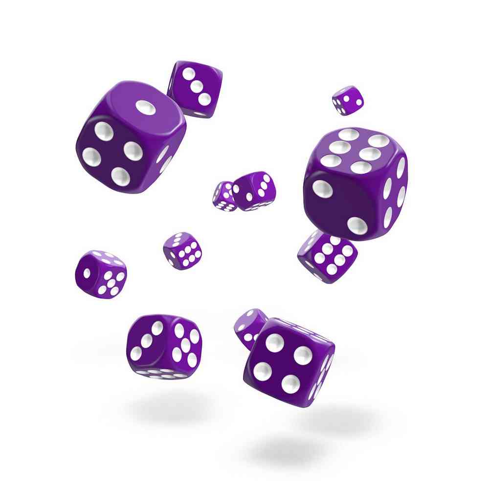 KOCKICE OAKIE DOAKIE DICE D6 DICE 12 MM SOLID - PURPLE (36) 