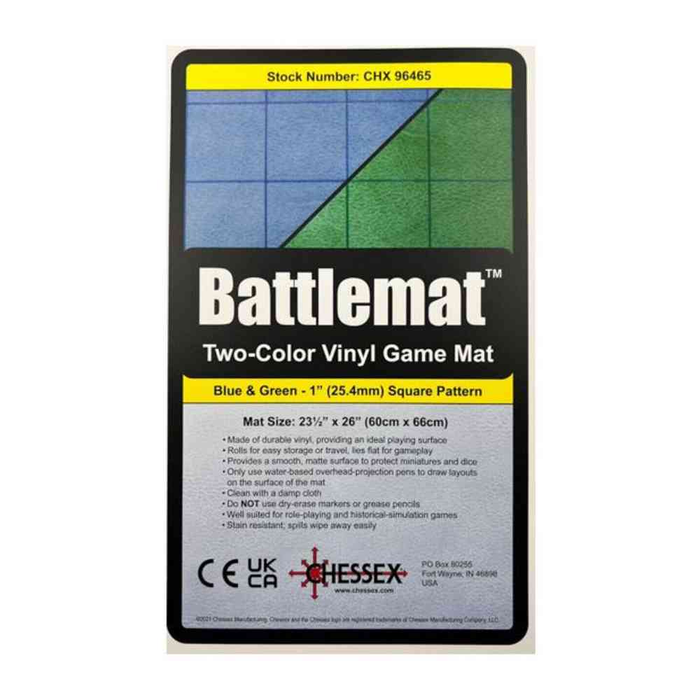 PODLOGA CHESSEX - REVERSIBLE BATTLEMAT - BLUE-GREEN SQUARES 