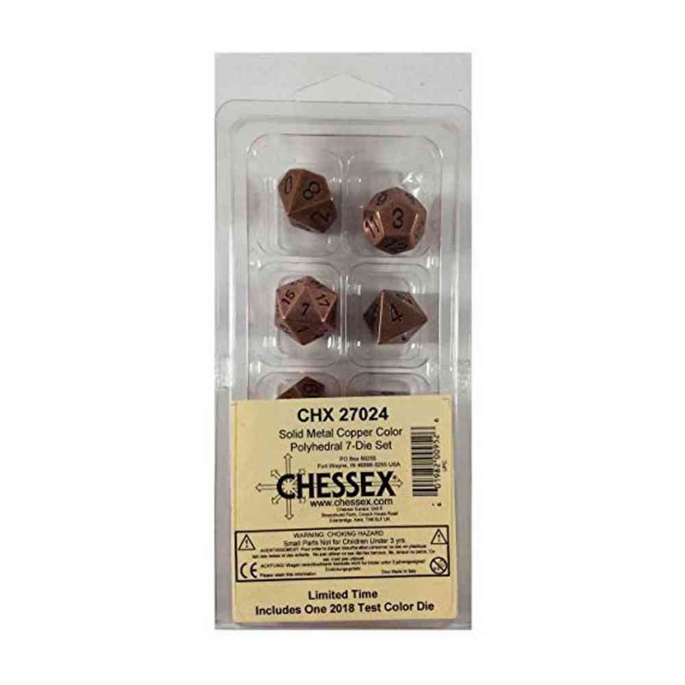 KOCKICE CHESSEX - POLYHEDRAL - SOLID METAL COPPER (7) 