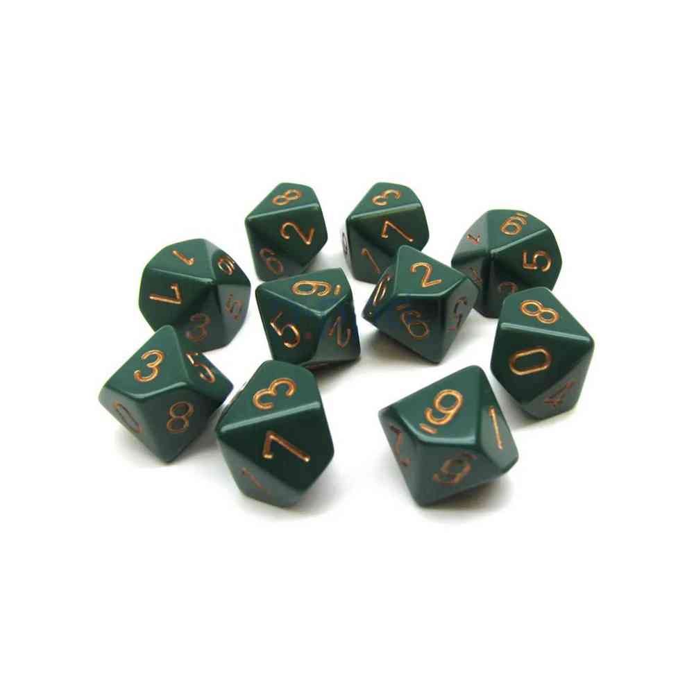 KOCKICE CHESSEX - OPAQUE - DUSTY GREEN & COPPER - (10) 