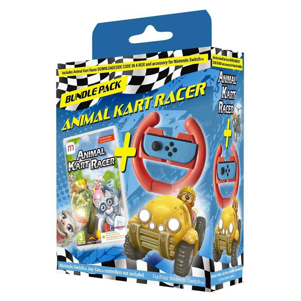 SWITCH ANIMAL KART RACER - CODE IN A BOX - STEERING WHEEL BUNDLE 