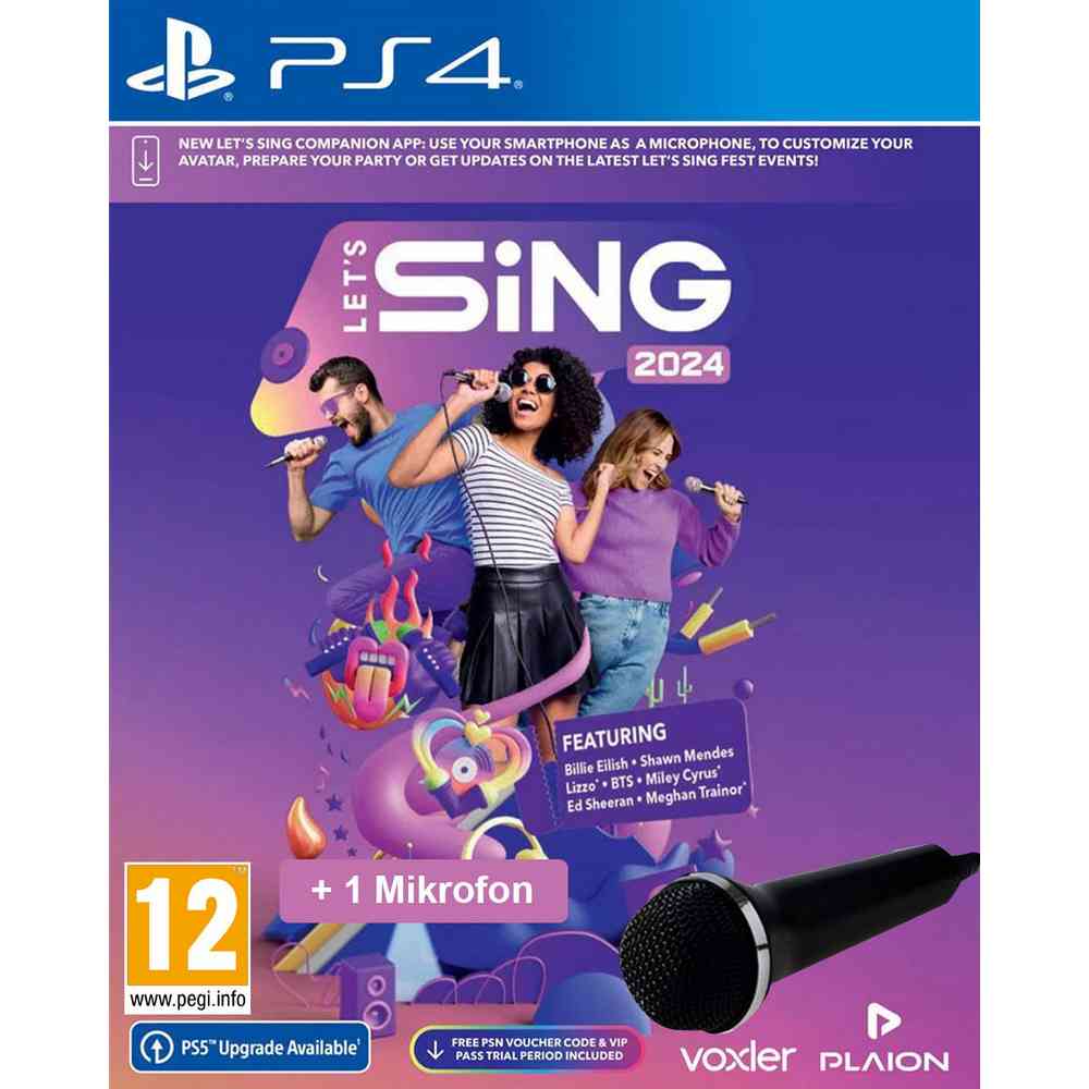 PS4 LETS SING 2024 AND 1 MIKROFON 