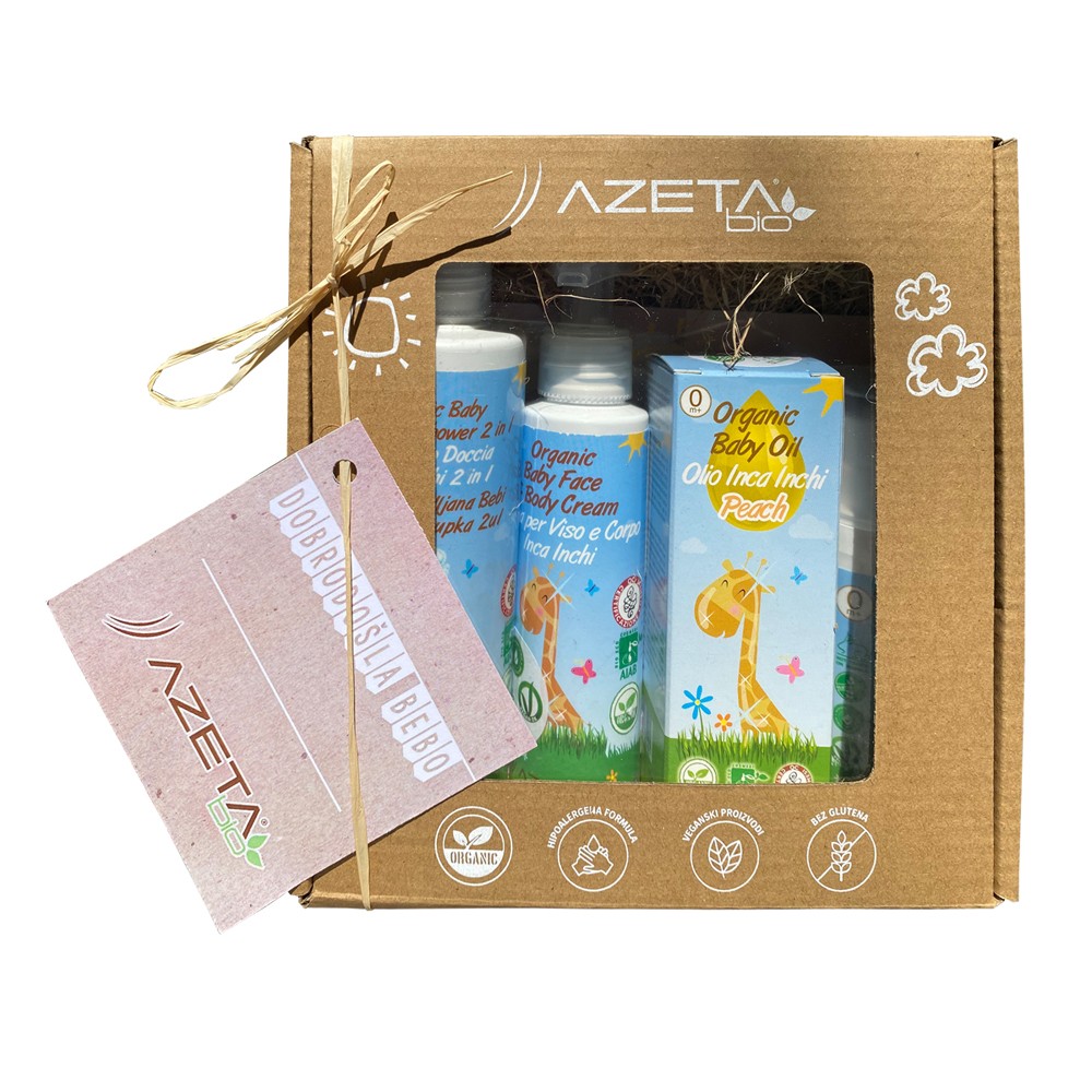 AZETA BIO ORGANSKI PAKET DOBRODOSLA BEBO 0M+ (ULJANA SAMPON/KUPKA 200ML, KREMA L 