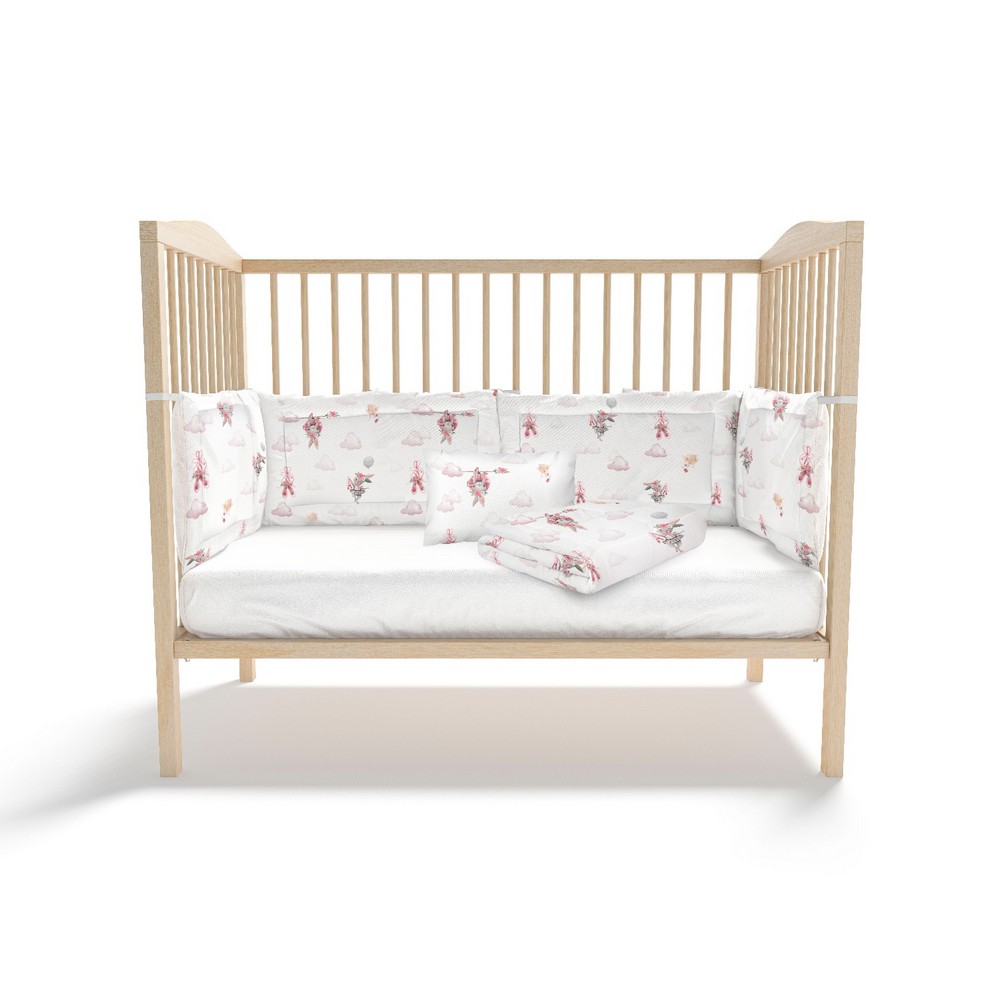 KIDZZ POSTELJINA 6 DELOVA ZEKA ROZE 