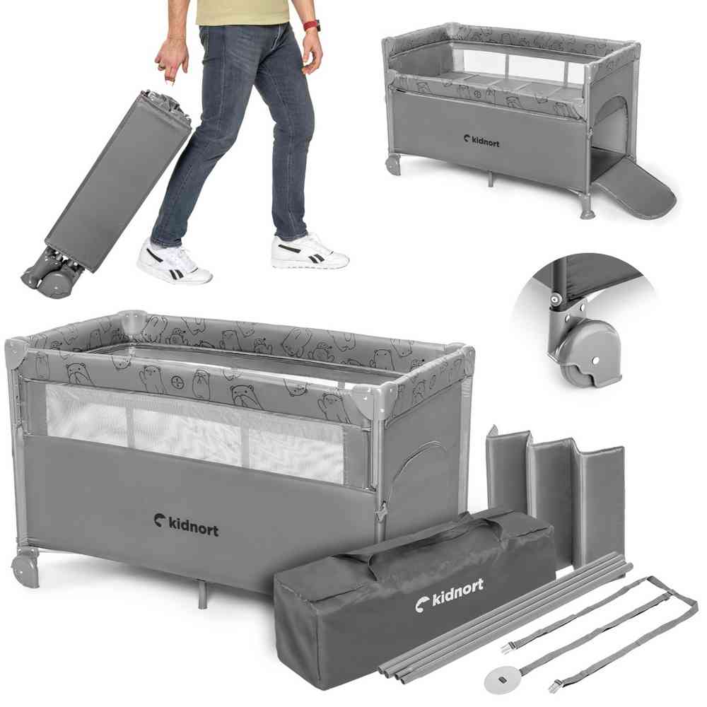 KIDNORT NASTE PRENOSIVI KREVETAC LIGHT GREY MÉLANGE 