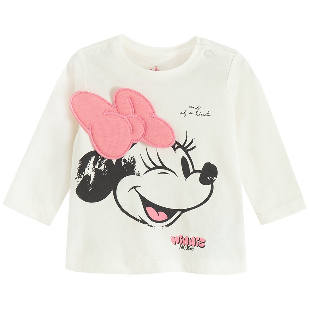 COOL CLUB MINNIE MOUSE MAJICA DUG RUKAV CREAMY