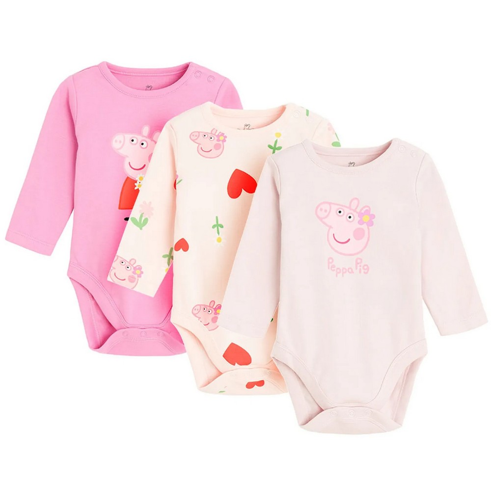 COOL CLUB PEPPA PIG BODI DUG RUKAV 3KOM MIX 