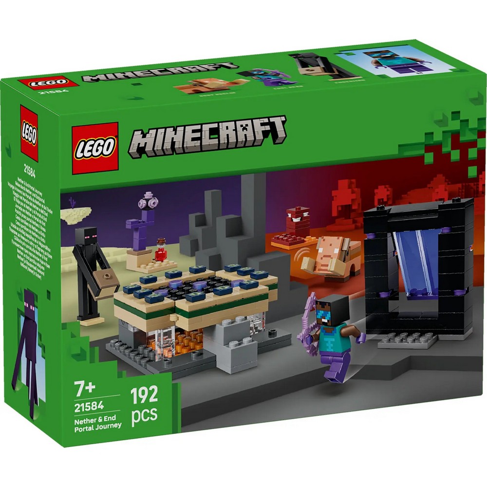 LEGO MINECRAFT NETHER  AND  END PORTAL JOURNEY 