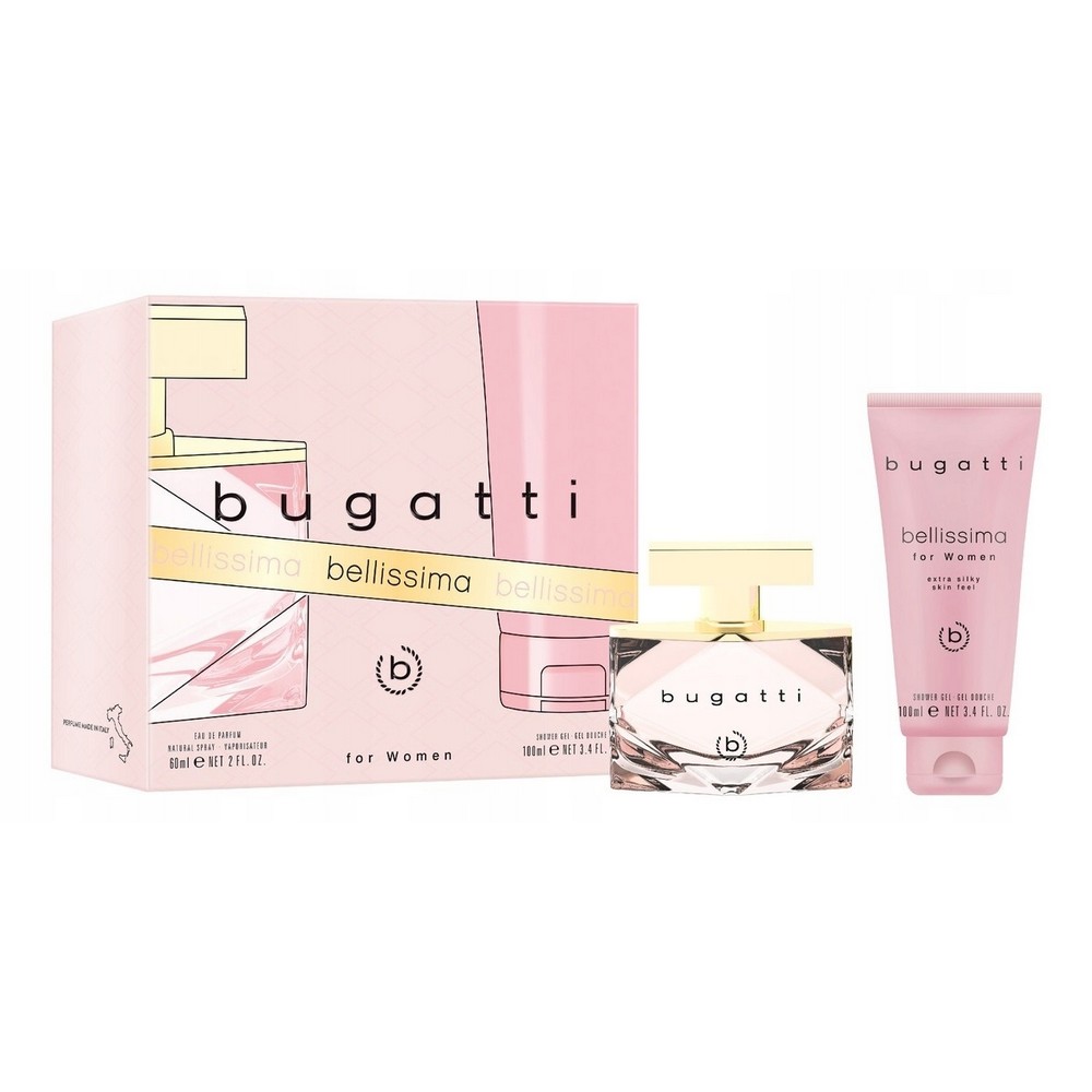 BUGATTI BELLISSIMA ŽENSKI SET PARFEM 60 ML I GEL ZA TUŠIRANJE 100 ML 