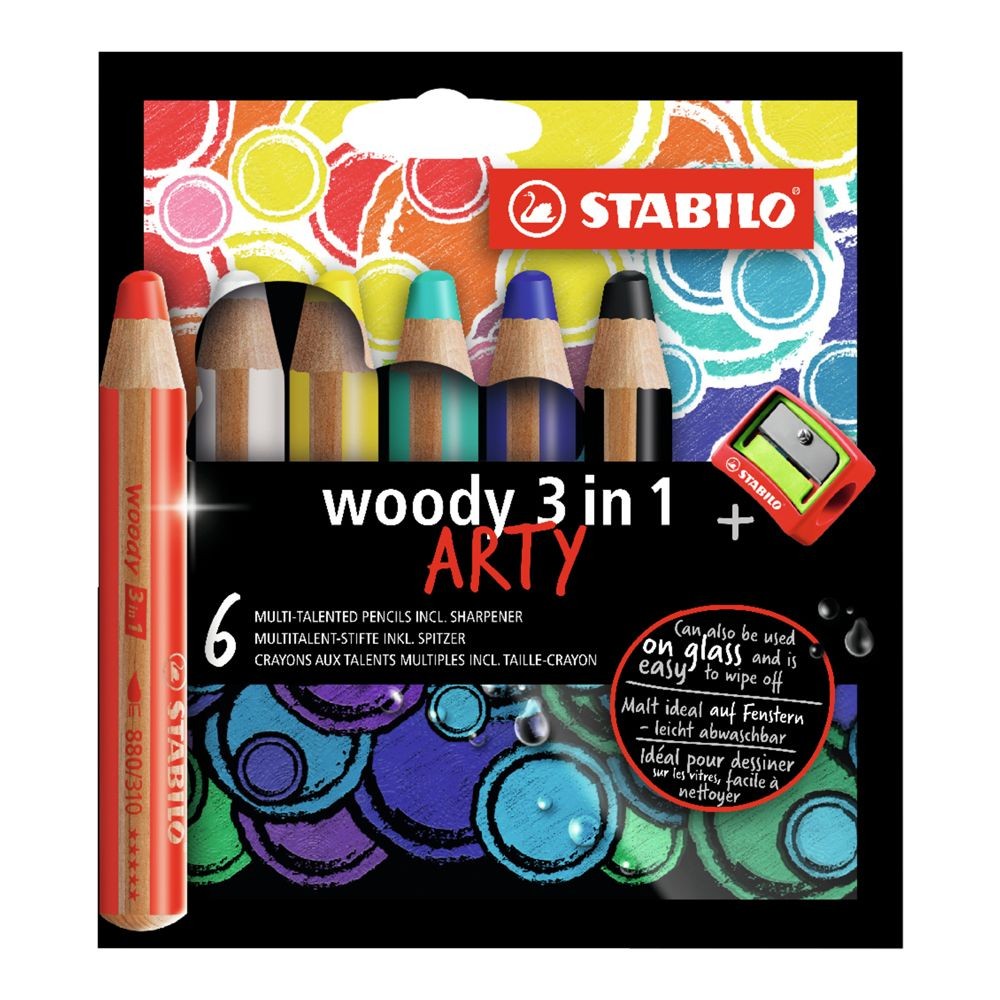 STABILO WOODY ARTY 3IN1 BOJICE 1/6 