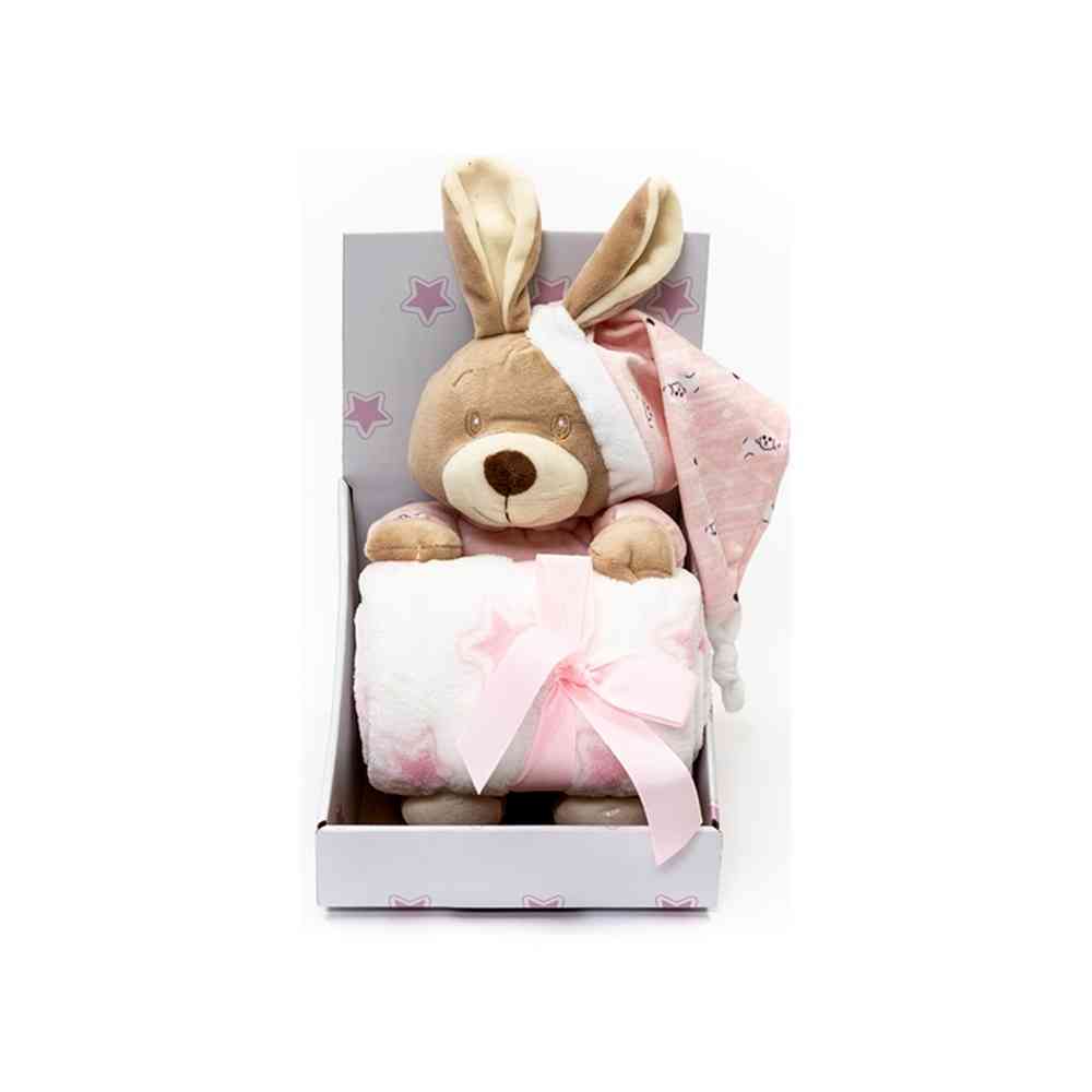 BBO SET IGRACKA I CEBENCE SLEEPY BEAR (20TB0167) - PINK