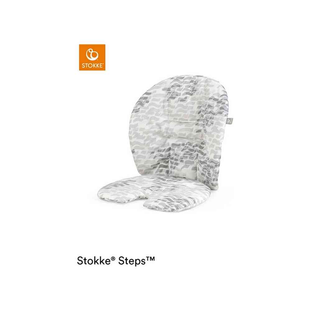 STOKKE STEPS SET CUSHION WAVES GREY (ORGANIC COTTON)