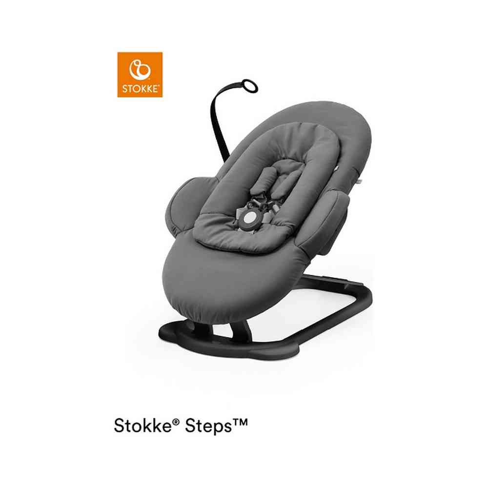 STOKKE STEPS BOUNCER - HERRINGBONE GREY BLACK