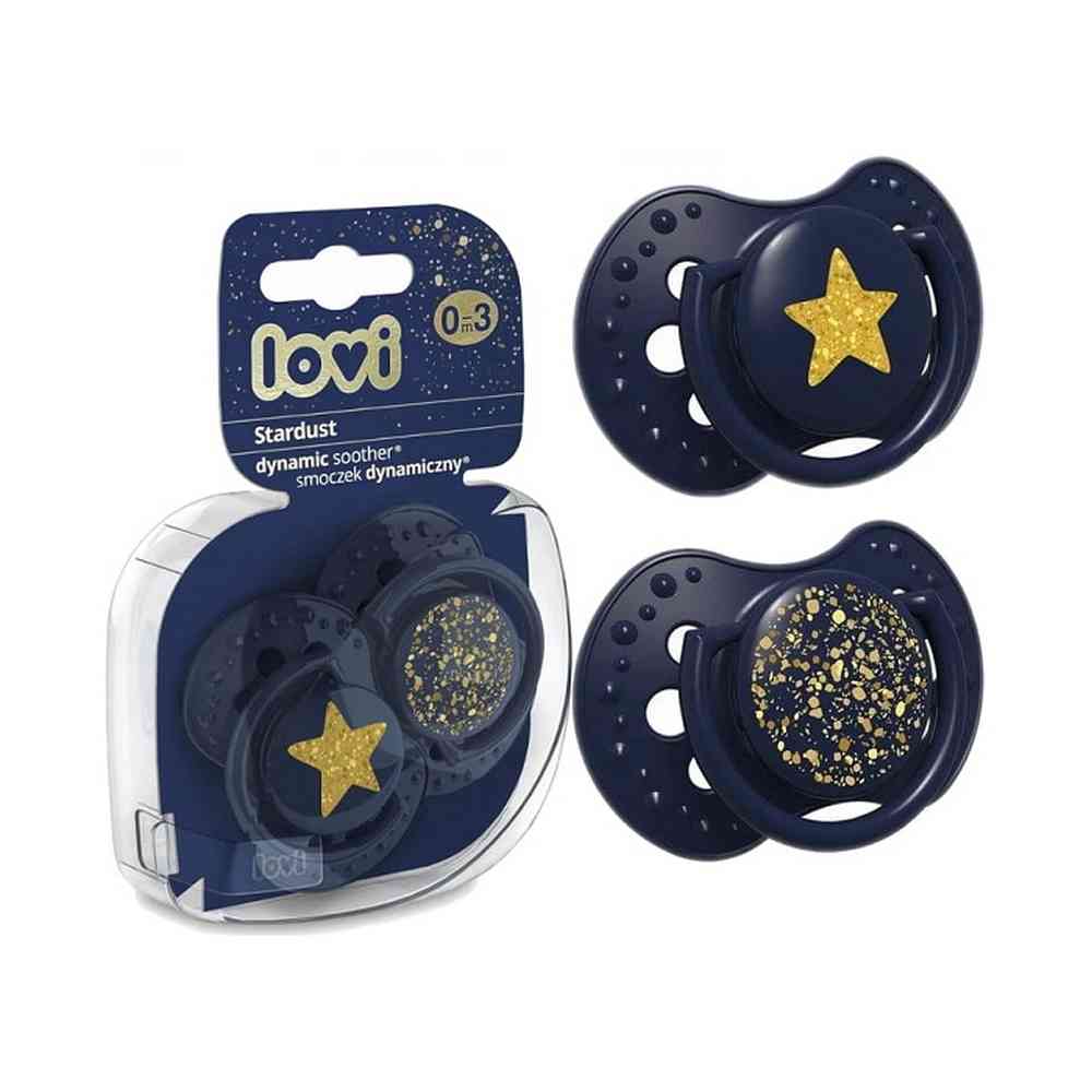 LOVI SILICONE DYNAMIC VARALICA 0-3M (2KOM) - STARDUST BLUE