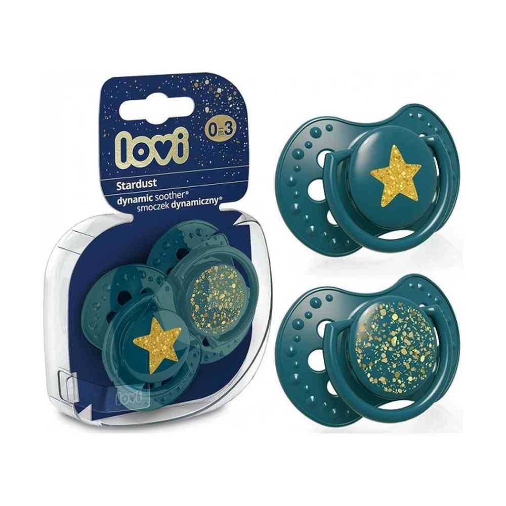 LOVI SILICONE DYNAMIC VARALICA 0-3M (2KOM) - STARDUST GREEN