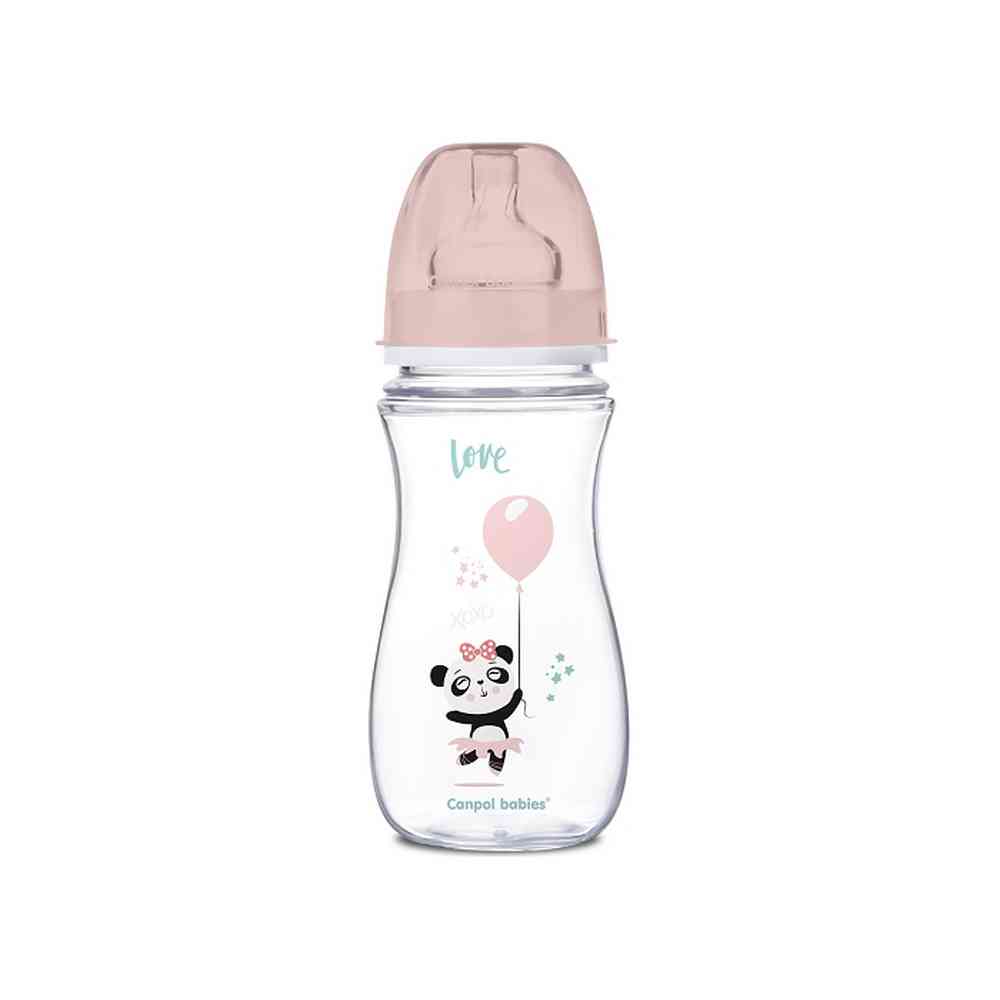 CANPOL BABIES FLASICA 300ML SIROKI VRAT, ANTIKOLIK - EASY START- EXOTIC ANIMALS