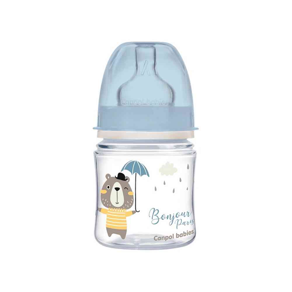 CANPOL BABIES FLASICA 120ML SIROKI VRAT, PP - BONJOUR PARIS 35/231 BLUE