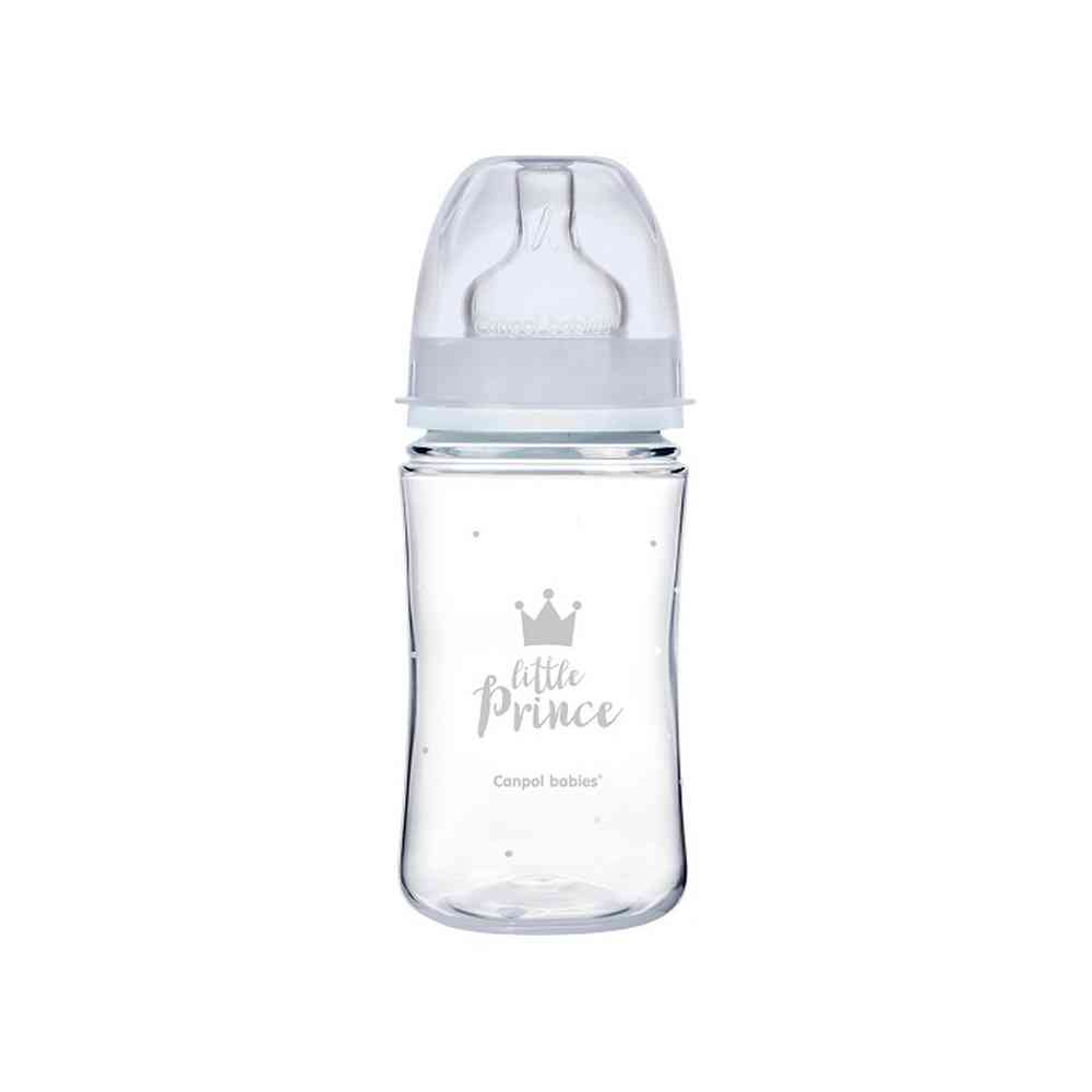 CANPOL BABIES FLASICA 240ML SIROKI VRAT, PP - ROYAL BABY 35/234 BLUE
