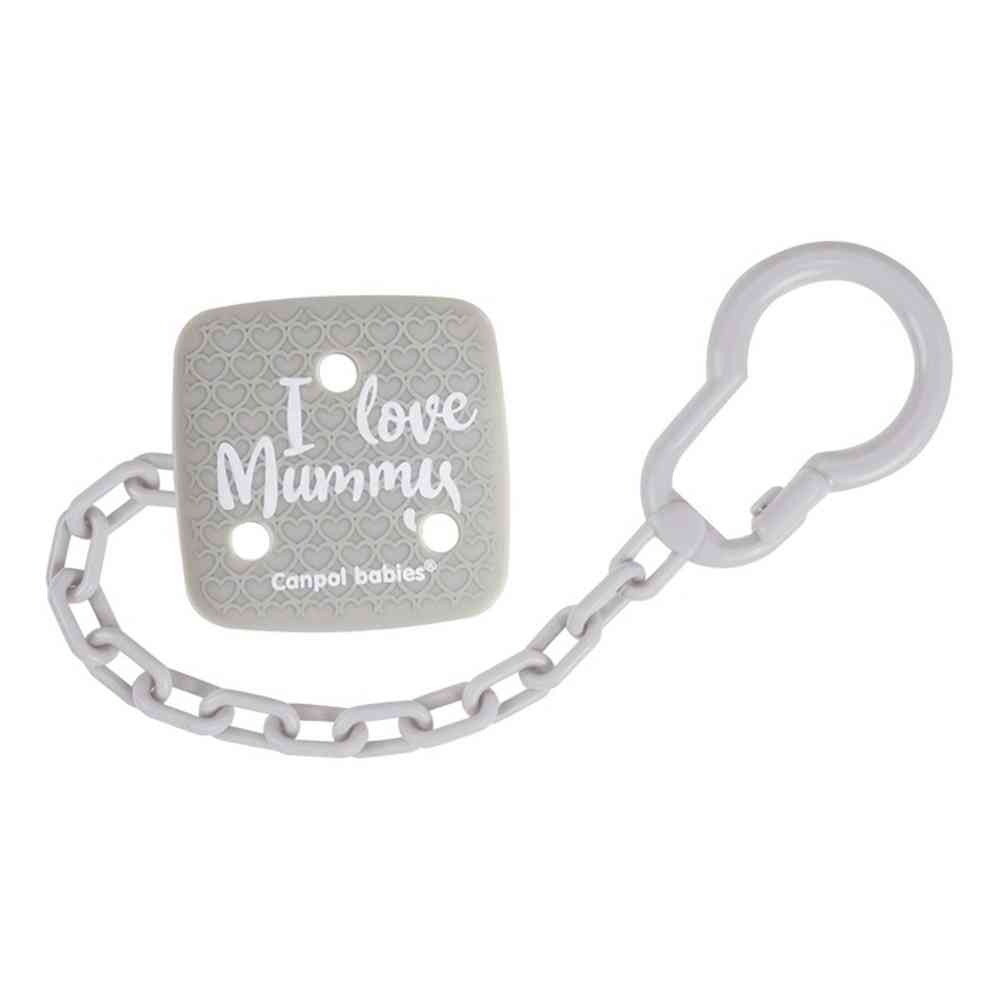 CANPOL BABIES LANAC ZA VARALICU I LOVE MUMMY (0M I ) - GREY 2/434