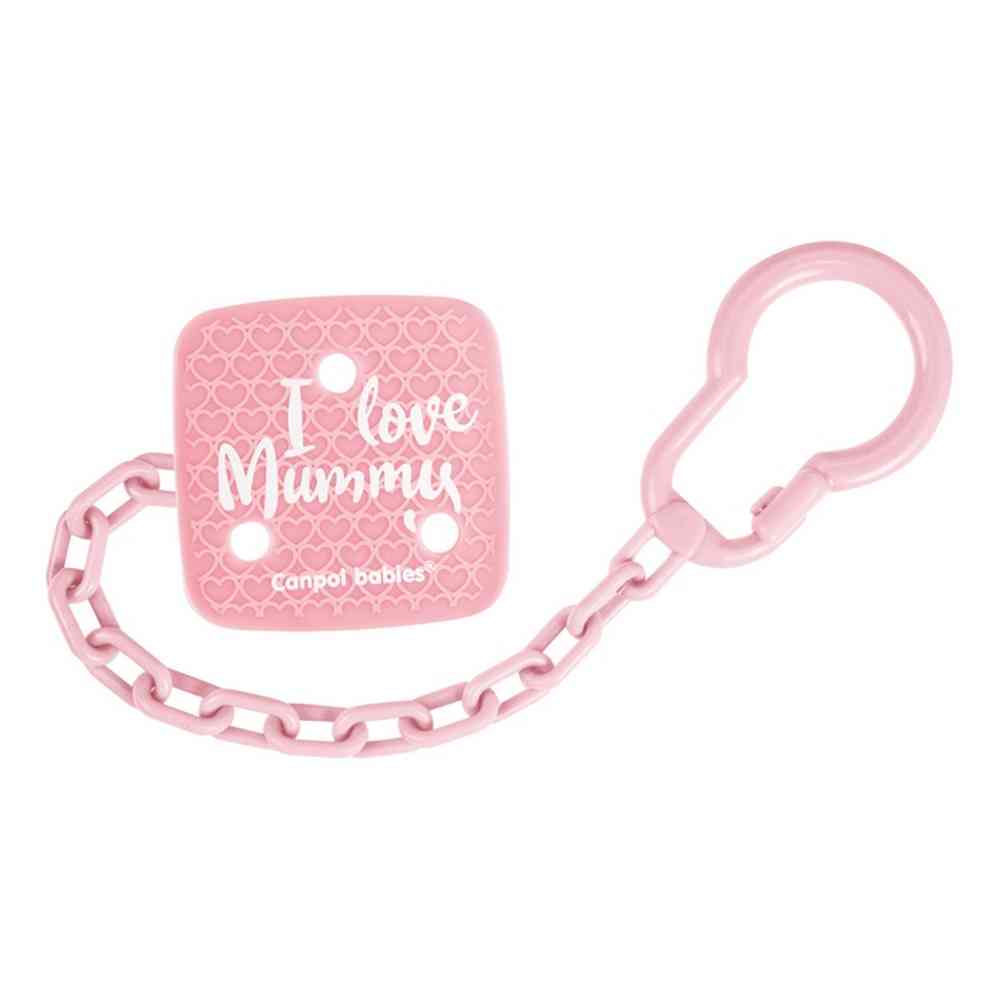 CANPOL BABIES LANAC ZA VARALICU I LOVE MUMMY (0M I ) - PINK 2/434