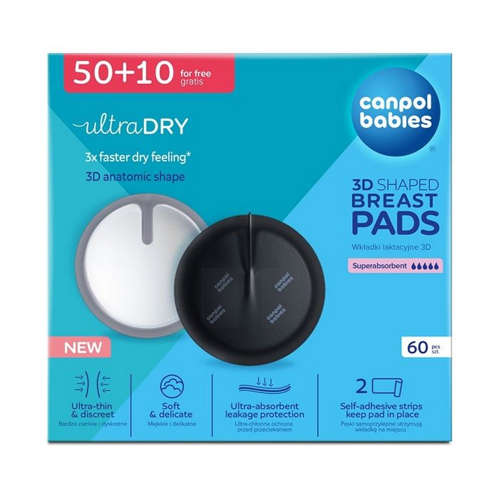 CANPOL BABIES TUFERI ZA GRUDI 3D ULTRA UPIJAJUCI - BLACK (60KOM) 1/655 