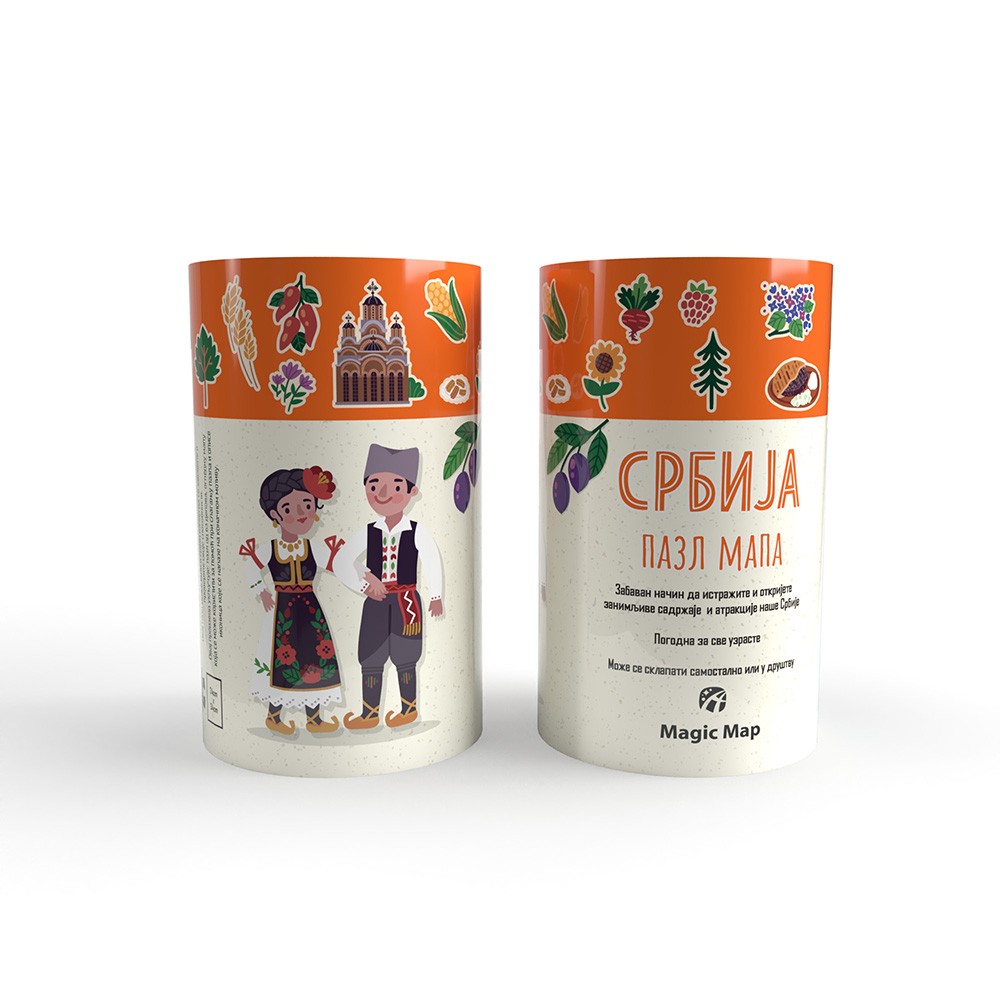 MAGIC MAP PIKTOGRAFSKA PUZZLE MAPA SRBIJE CIRILICA 