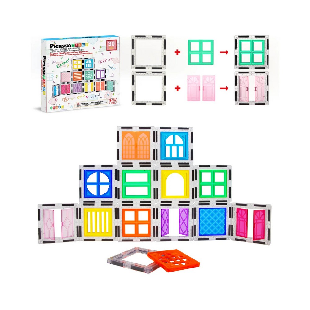 PICASSO MAGNETNE KOCKE VRATA I PROZORI SET 30 KOM 