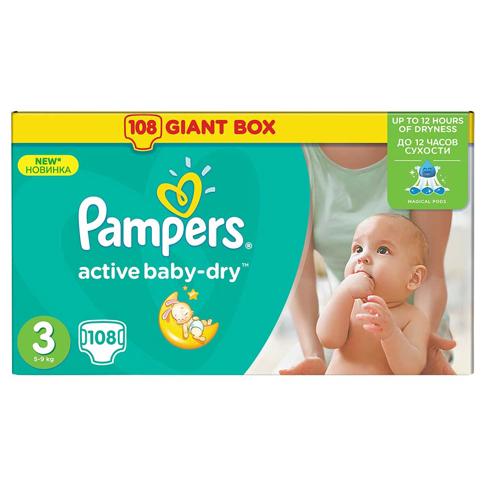 PAMPERS ACTIVE GBAG 3 MIDI (108) 