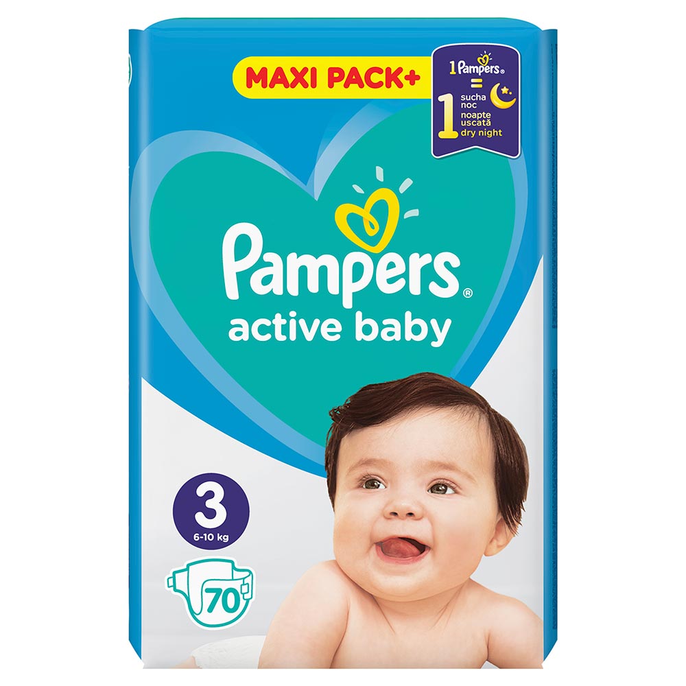PAMPERS ACT JPM 3 (74)+ WIPES 2X12 KOM 