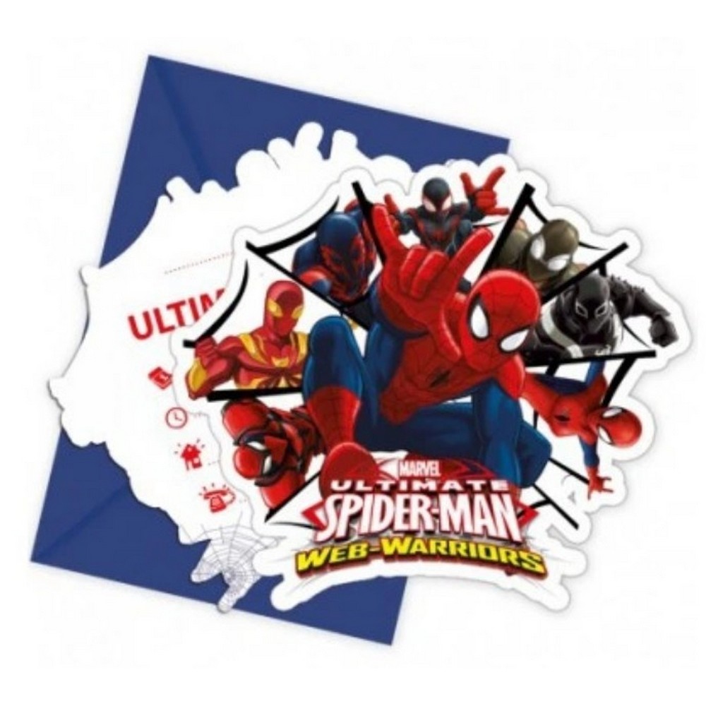 SPIDERMAN PARTY POZIVNICE 6 KOM 