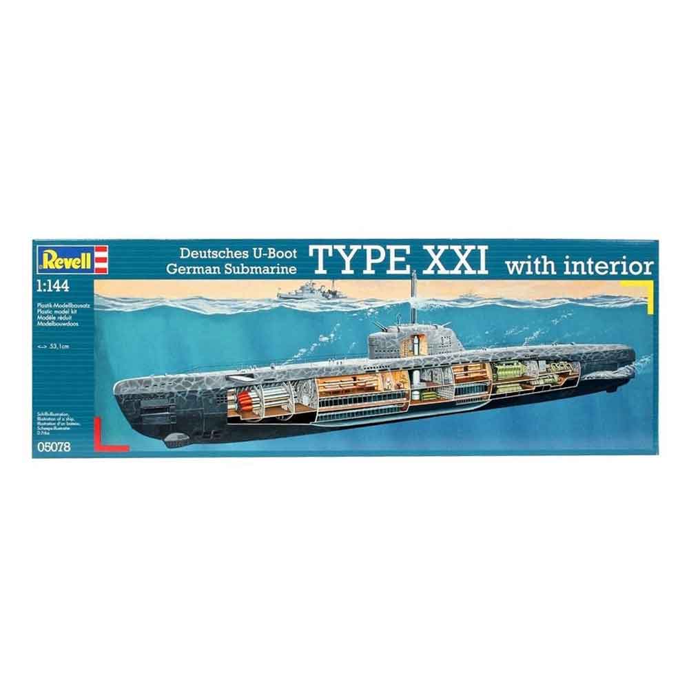 REVELL MAKETA U-BOAT XXI TYPEB W.INTERIEUR 150 