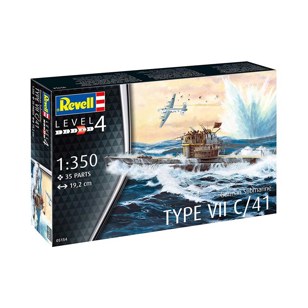 REVELL MAKETA GERMAN SUBMARINE TYPE VII C/41 