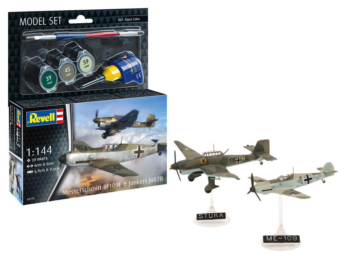 REVELL MAKETA MODEL SET MESSERSCHMITT BF109E AND JU87B STUKA