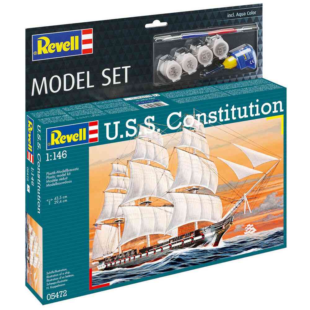 REVELL MODEL SET USS CONSTITUTION 